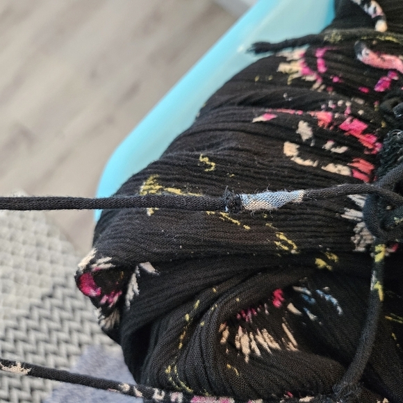 Free People Garden Party Maxi in Black Combo Size Small Boho Vacation Summer - Picture 10 of 11